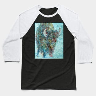 BISON IN THE SNOW Baseball T-Shirt